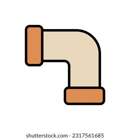 Knee Pipe Icon Vector Illutration
