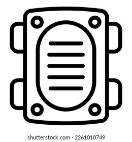 Knee protection icon outline vector. Paintball game. Mask gun