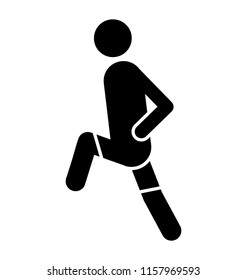 
Knee Raise  Glyph Vector Icon
