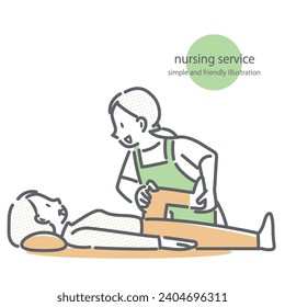 knee rehabilitation, caregiver and elderly