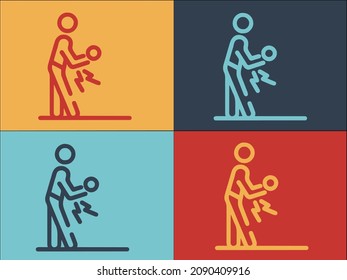 Knee Sport Injury Logo Template, Simple Flat Icon of knee,injury,pain knee,injury,pain