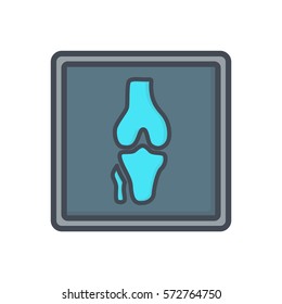 knee x-ray bone icon