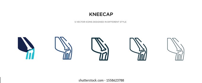 kneecap icon in different style vector illustration. two colored and black kneecap vector icons designed in filled, outline, line and stroke style can be used for web, mobile, ui