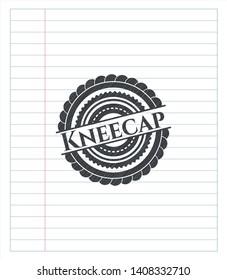 Kneecap pencil emblem. Vector Illustration. Detailed.