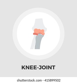 Knee-joint icon vector. Flat icon isolated on the white background. Editable EPS file. Vector illustration.