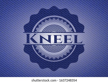 Kneel with jean texture. Vector Illustration. Detailed.