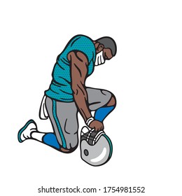 kneeling for justice Concept, Illustration design, pattern, art, line, drawing, cartoon, funny.