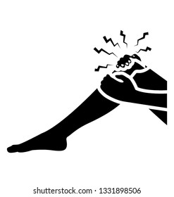 Knees bleeding glyph icon vector 