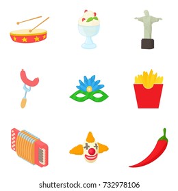 Knees-up icons set. Cartoon set of 9 knees-up vector icons for web isolated on white background