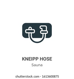 Kneipp hose glyph icon vector on white background. Flat vector kneipp hose icon symbol sign from modern sauna collection for mobile concept and web apps design.