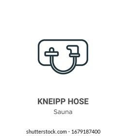 Kneipp hose outline vector icon. Thin line black kneipp hose icon, flat vector simple element illustration from editable sauna concept isolated stroke on white background