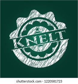 Knelt chalk emblem