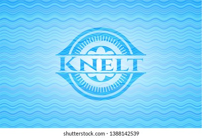 Knelt water wave representation emblem. Vector Illustration. Detailed.