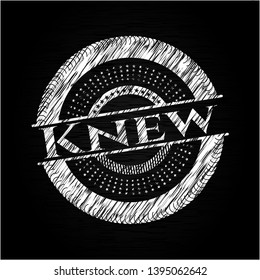 Knew with chalkboard texture. Vector Illustration. Detailed.