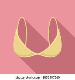 Knickers bra icon. Flat illustration of knickers bra vector icon for web design