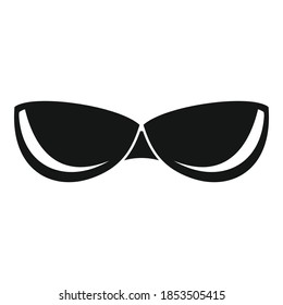 Knickers BH-Symbol. Einfache Abbildung von Messern mit BH-Vektorsymbol für Webdesign einzeln auf weißem Hintergrund