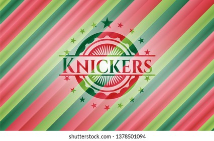 Knickers christmas badge background.