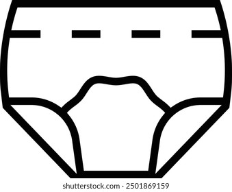 knickers icon. Thin linear style design isolated on white background