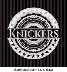 Knickers silvery shiny emblem