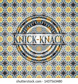 Knick-knack arabesque badge. arabic decoration.