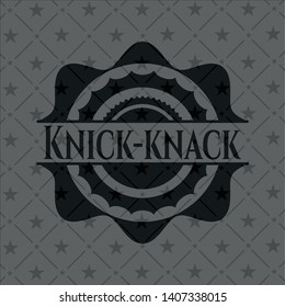Knick-knack dark icon or emblem. Vector Illustration. Detailed.