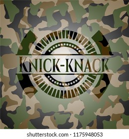 Knick-knack on camo texture