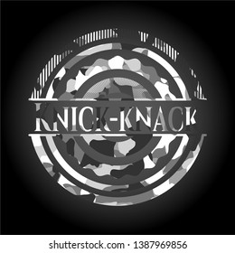 Knick-knack on grey camouflage pattern