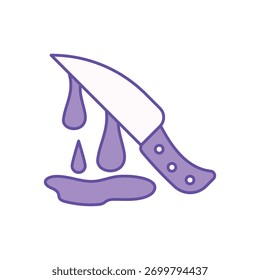 Icono de cuchillo de Ilustración vectorial limpia y moderna