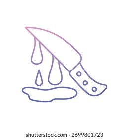 Ícone de faca limpo e ilustração vetorial moderna