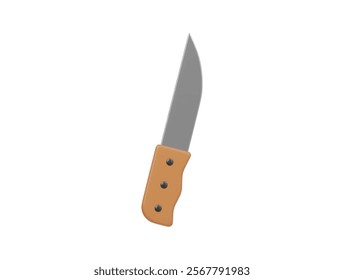 Knife 3d icon isolated rendering illustration