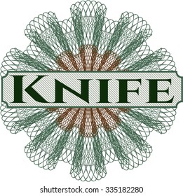 Knife abstract linear rosette