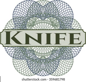 Knife abstract linear rosette