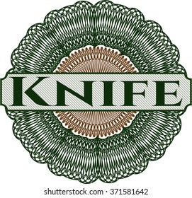 Knife abstract linear rosette