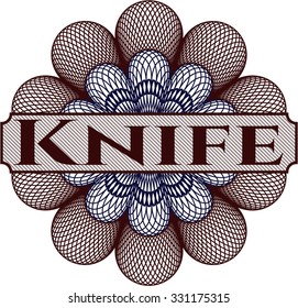 Knife abstract rosette