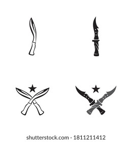 Knife army vector logo and symbol