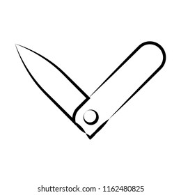 knife with arrow style icon