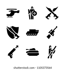 knife, attack, young and green icons in War vector set. Graphics for web and design