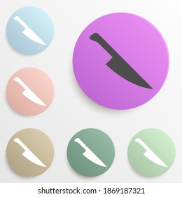 knife badge color set. Simple glyph, flat vector of web icons for ui and ux, website or mobile application