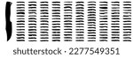 Knife black icon. Big set of icons of various knife on a white background. Vector illustration.