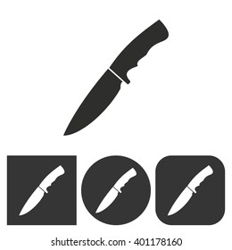 Knife   -  black and white icons. Vector illustration. 