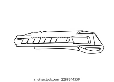 knife blade industrial work sign line