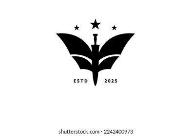 Cuchilla Espada Espada Dagger Armor Armor Silueta Emblema Etiqueta del logotipo