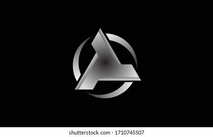 Vista superior del Blender de cuchillos, icono vectorial de la plantilla de diseño del logotipo, con la dirección de rotación, pasos editables 10.