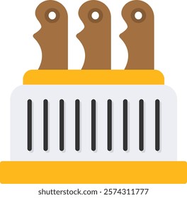 Knife block Flat Style Icon Design