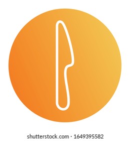 diseño de iconos estilo bloque-cuchillo cocina Cocina de cocina Comida restaurante hogar menú cena comida comida comida comida y comida tema de la comida Ilustración vectorial