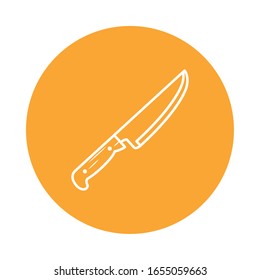 knife block style icon design, Cook kitchen Eat food restaurant home menu dinner lunch cooking and meal theme Vector illustration