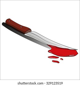  knife with blood