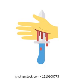 knife  blood  hand  