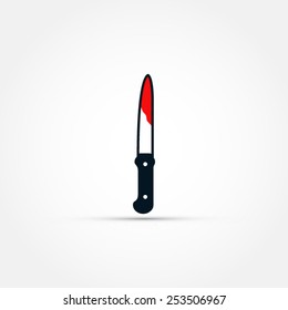 Knife with blood icon