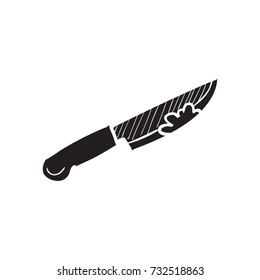 knife with blood vector cartoon, knife doodle